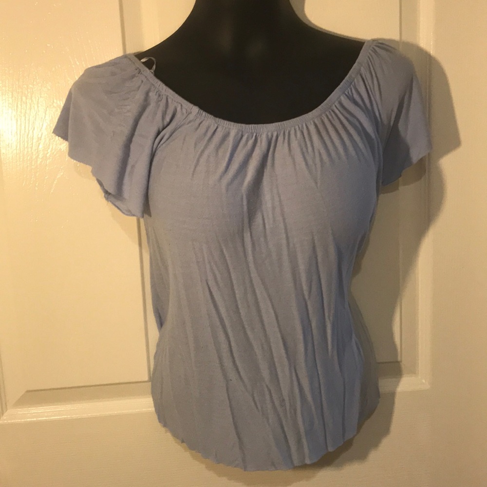 Light blue top